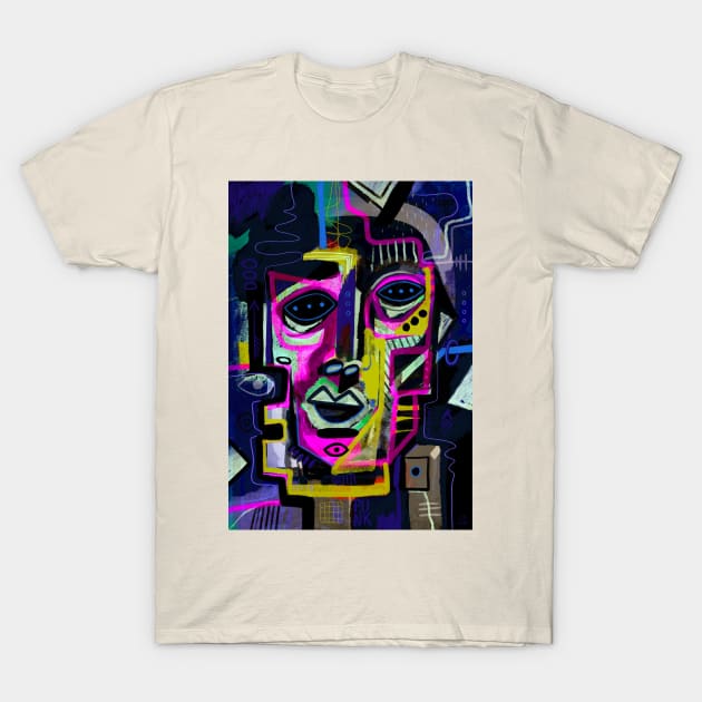 Abstract faces T-Shirt by Daria Kusto